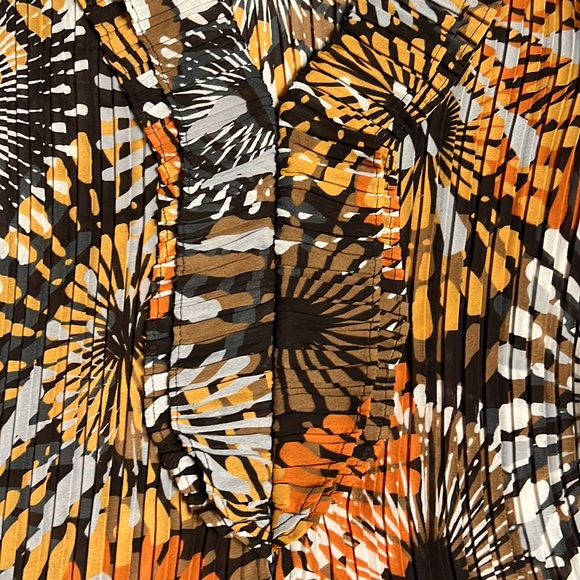 Sunny Leigh vintage ruffled mod pattern blouse - Picture 3 of 8